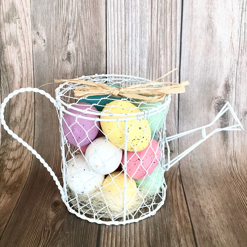 🆕Easter Eggs in Wire Watering Can